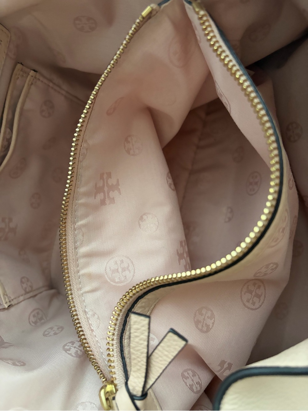 Tory Burch Thea Center Zip Leather Tote Sweet Melon - Picture 10 of 10
